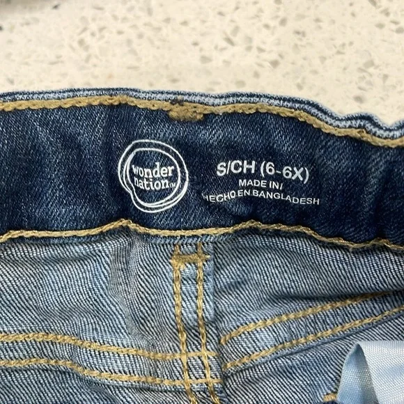 Wonder Nation girls Blue and Black Denim Mini Skirts size 6/6X - Picture 3 of 10